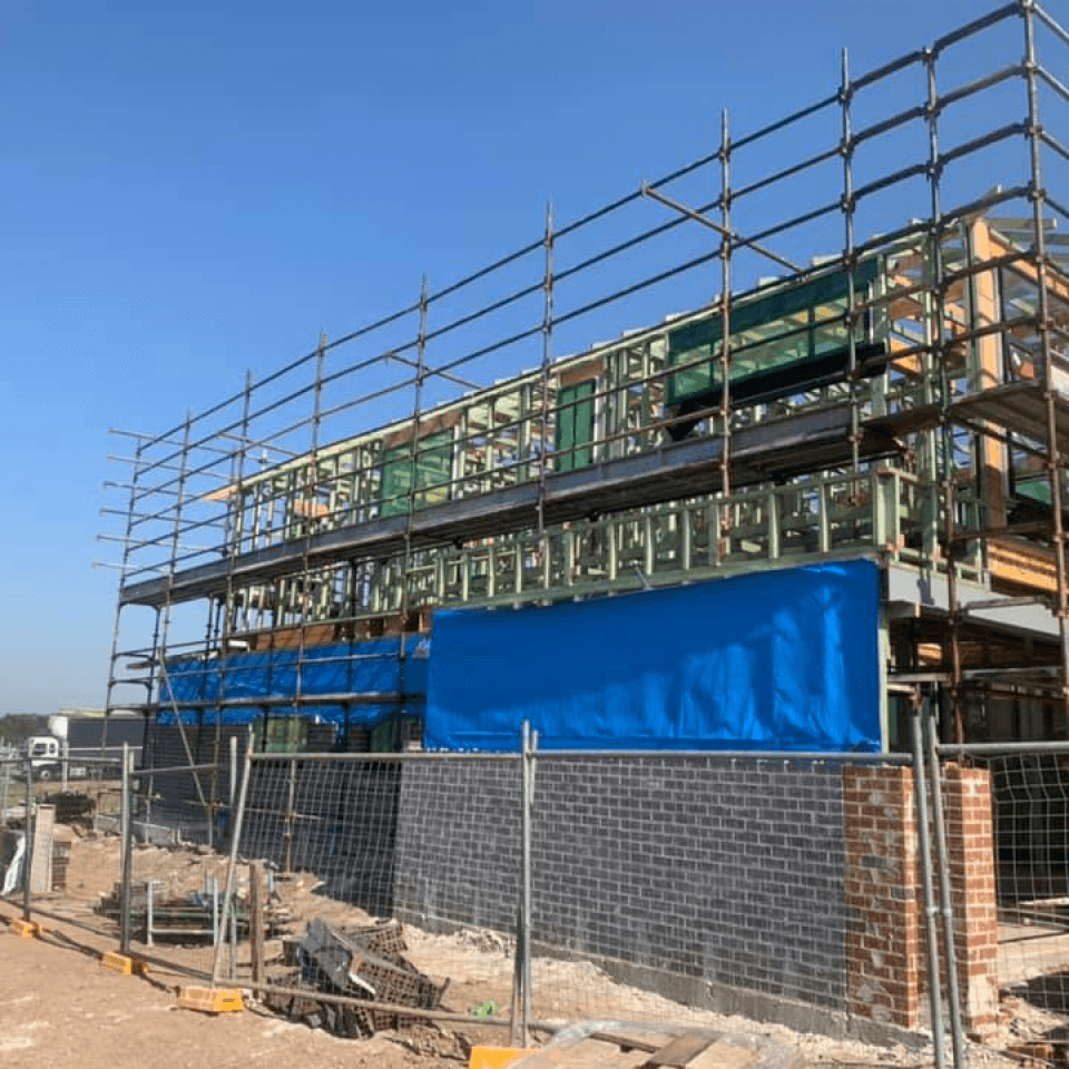 Scaffolding on the Barsha Holdings Kellyville subdivision project